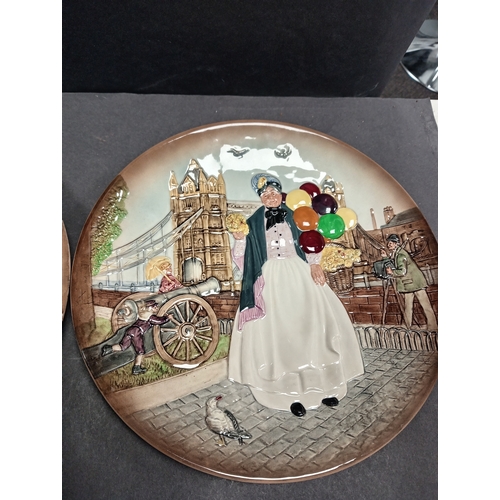 445 - Royal Doulton 'The balloon man' plate 1980 and 'Biddy penny farthing' 1981 Royal Doulton plate