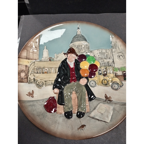 445 - Royal Doulton 'The balloon man' plate 1980 and 'Biddy penny farthing' 1981 Royal Doulton plate