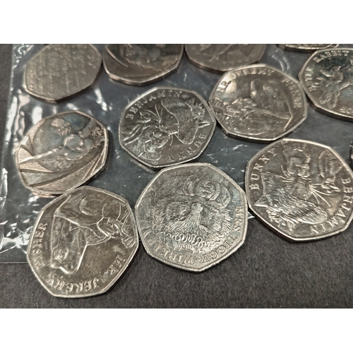 491 - Nineteen collectable 50p coins £9.50 total, includes Beatrix Potter, Olympic and Sherlock holmes