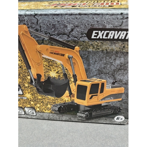 496 - Die-cast Engineering Excavator 1:24 remote control