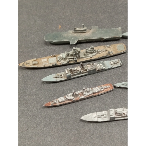 497 - Ten lead toy ships