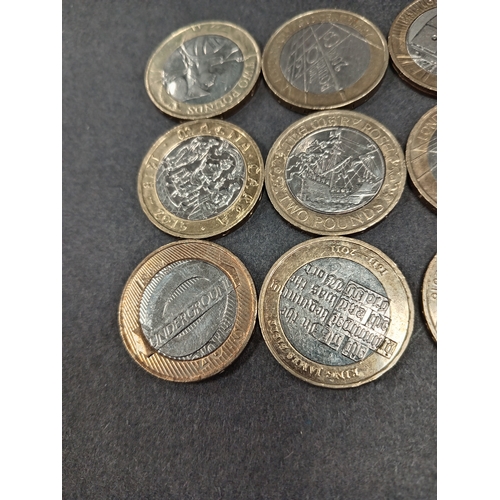 655 - Nine collectable £2 coins £18 total includes London and Rio Olympics, Magna Carta, London Undergroun... 