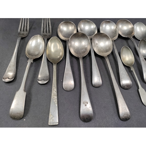 509 - A job lot of silver plated spoons and forks