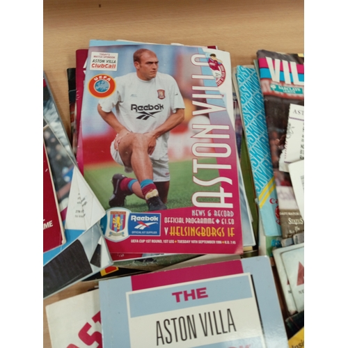 520 - Aston villa football programmes, ticket stubs and magazines 1970's-1990's