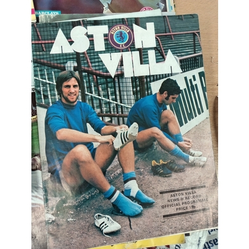 520 - Aston villa football programmes, ticket stubs and magazines 1970's-1990's