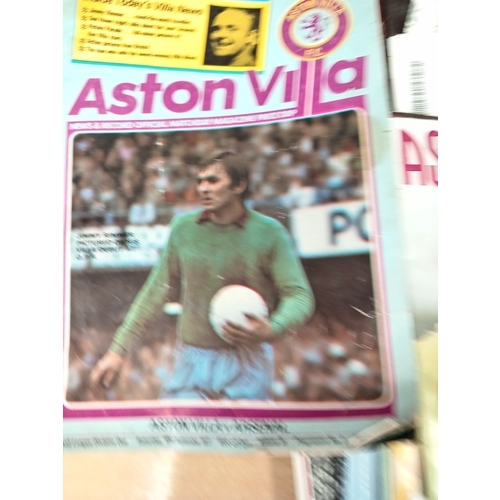 520 - Aston villa football programmes, ticket stubs and magazines 1970's-1990's