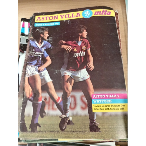 523 - Job lot of vintagemainly Aston villa football programmes 1980's - 1990's