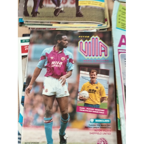 523 - Job lot of vintagemainly Aston villa football programmes 1980's - 1990's