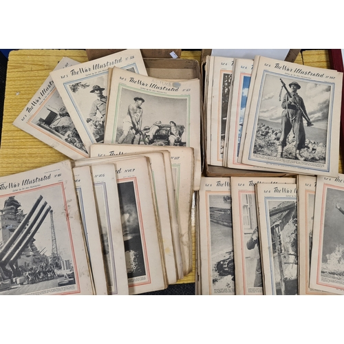 552 - 'The War Illustrated' bulk collection WW2 magazines. 58 issues produced during 1941 to 1945