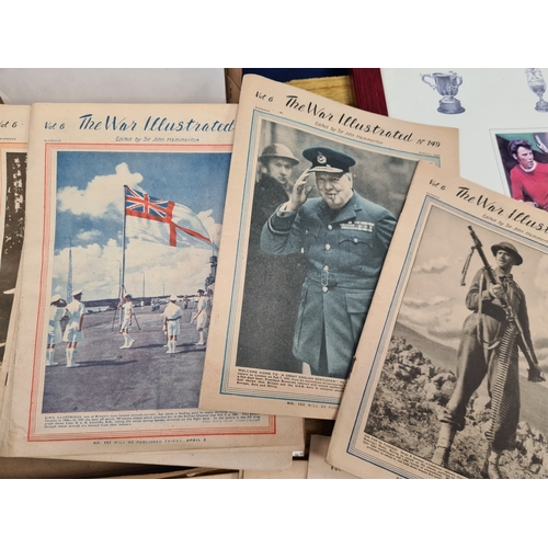 552 - 'The War Illustrated' bulk collection WW2 magazines. 58 issues produced during 1941 to 1945