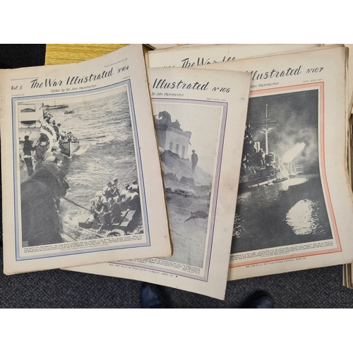 552 - 'The War Illustrated' bulk collection WW2 magazines. 58 issues produced during 1941 to 1945