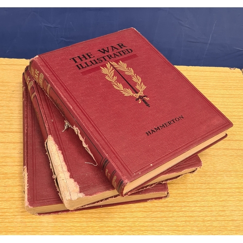 553 - 'The War Illustrated'  WW2 magazines in 3 bound volumes produced during 1939/41. Volume 1= 1939; vol... 