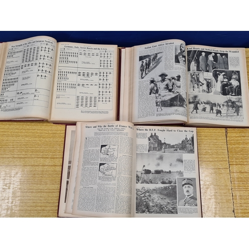 553 - 'The War Illustrated'  WW2 magazines in 3 bound volumes produced during 1939/41. Volume 1= 1939; vol... 