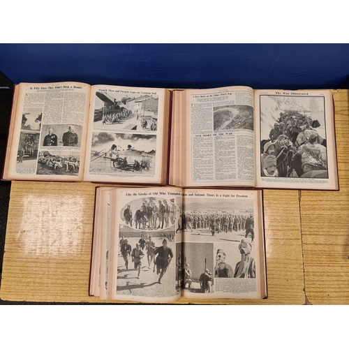 553 - 'The War Illustrated'  WW2 magazines in 3 bound volumes produced during 1939/41. Volume 1= 1939; vol... 