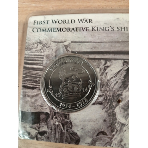 657 - First World War commemorative King's shilling 1914-1918,I.P.A Speyer International police associatio... 