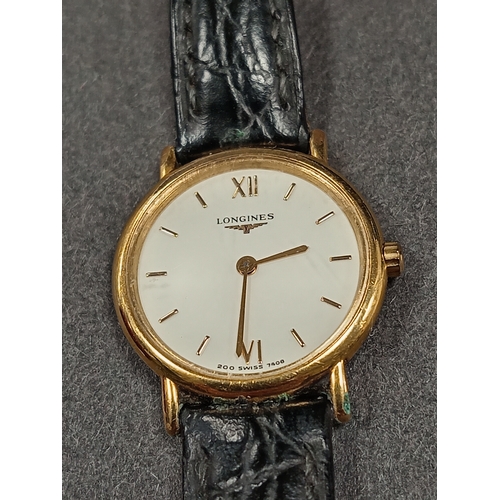 682 - Longines ladies 200 Swiss 7408 less grandest classiques watch (not working)