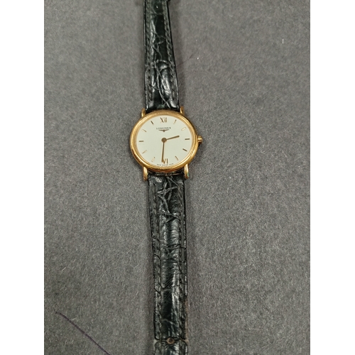 682 - Longines ladies 200 Swiss 7408 less grandest classiques watch (not working)