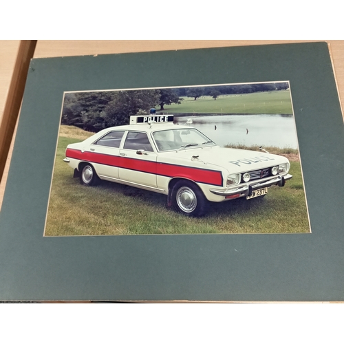 586 - Large original 1970's photo of a dummy set up for Warwickshire police chrysler H 41cm x W 50cm