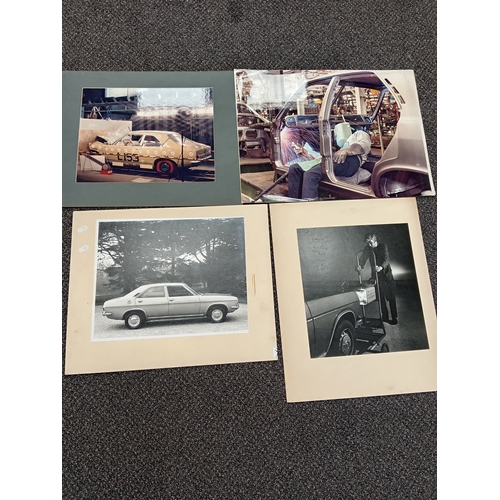 587 - Job lot of vintage original photos of chrysler cars H 40cm x W 50cm