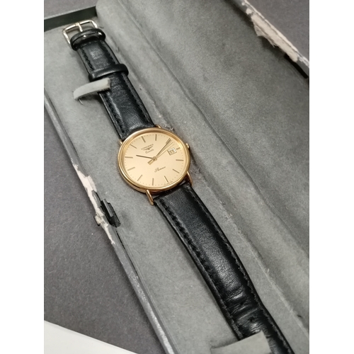 716 - Boxed Longines Quartz presence watch