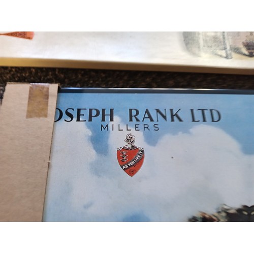 594 - Metal box gift ware poster collection joeseph rank ltd sign made in England