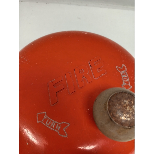 413 - Vintage Hand operated rotary fire alarm bell