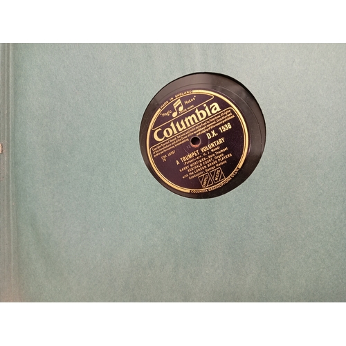 416 - Two vintage gramophone record albums full of 78's records includes Columbia records, His Masters Voi... 