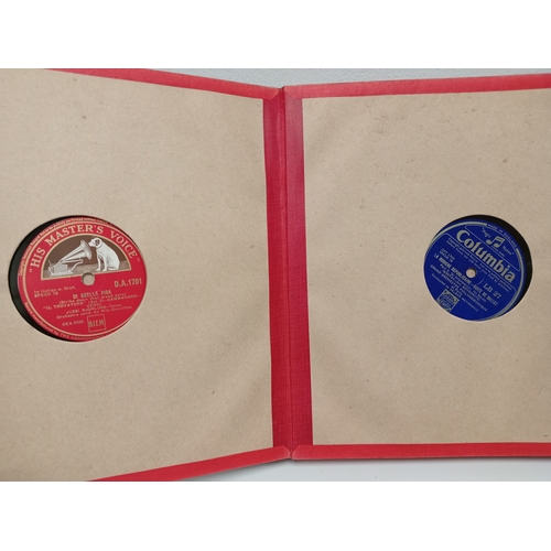 416 - Two vintage gramophone record albums full of 78's records includes Columbia records, His Masters Voi... 