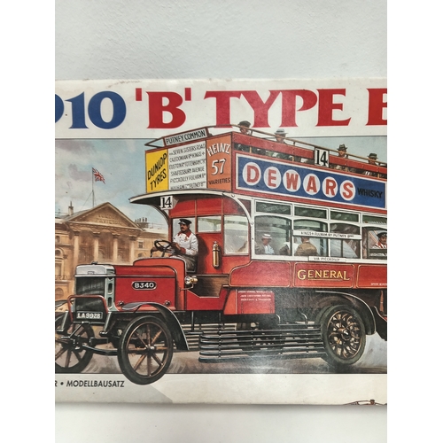 417 - Airfix 1910 'B' Type bus 1:32 boxed model kit unsealed