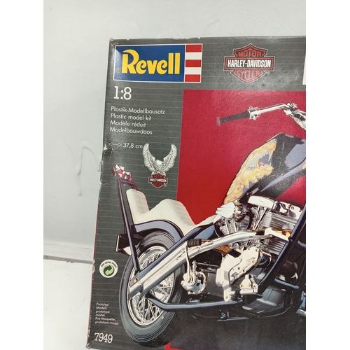 418 - Revell Harley Davidson freedom chopper 1:8 boxed model kit unsealed