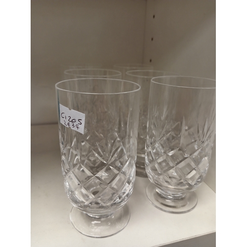 438 - Set of six Brierley crystal glasses