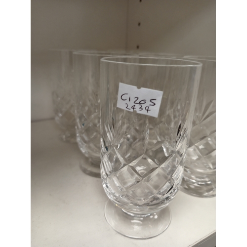 438 - Set of six Brierley crystal glasses