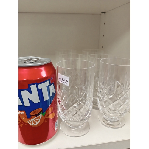 438 - Set of six Brierley crystal glasses