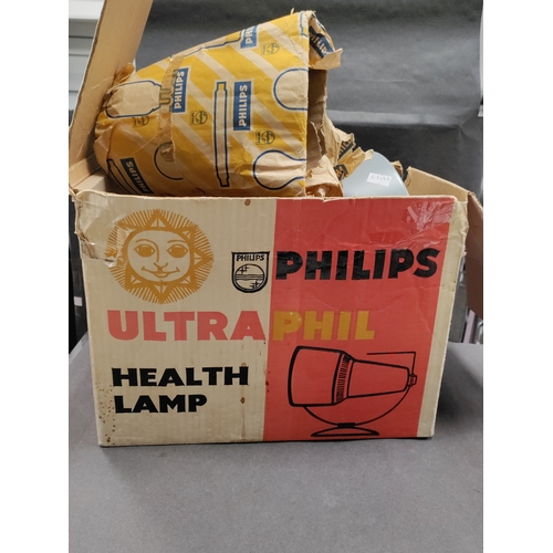 443 - Phillips Ultra Phil Health Lamp in box with spare bulb.