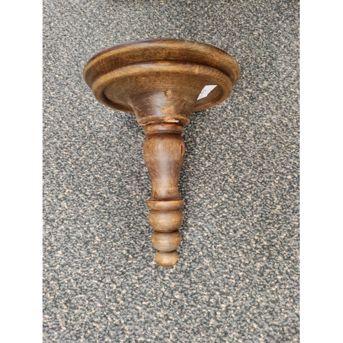 447 - Antique Hand Carved Wooden Chandelier light fitting