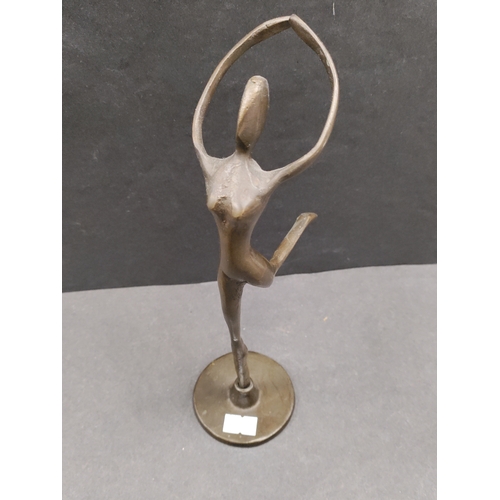 449 - A bronze figure of a ballerina