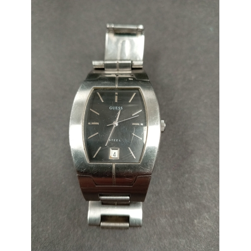 709 - Guess Steel mens water resistant watch