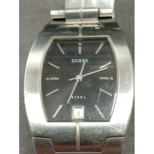 709 - Guess Steel mens water resistant watch