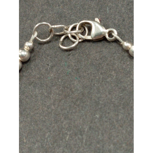 722 - 925 silver babies christening heart bracelet 10cm