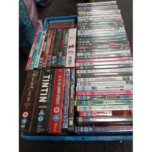 421 - Job lot of vintage mainly sealed dvd's AND Blue Rays includes boxed sets, Love actually, Gangs of ne... 