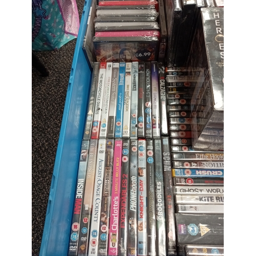 421 - Job lot of vintage mainly sealed dvd's AND Blue Rays includes boxed sets, Love actually, Gangs of ne... 