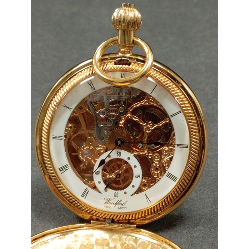 652 - Woodford skeleton movement 1051 pocket watch with mechanical movement