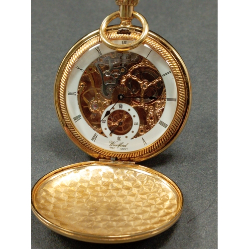 652 - Woodford skeleton movement 1051 pocket watch with mechanical movement