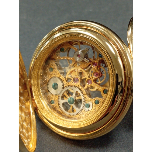 652 - Woodford skeleton movement 1051 pocket watch with mechanical movement