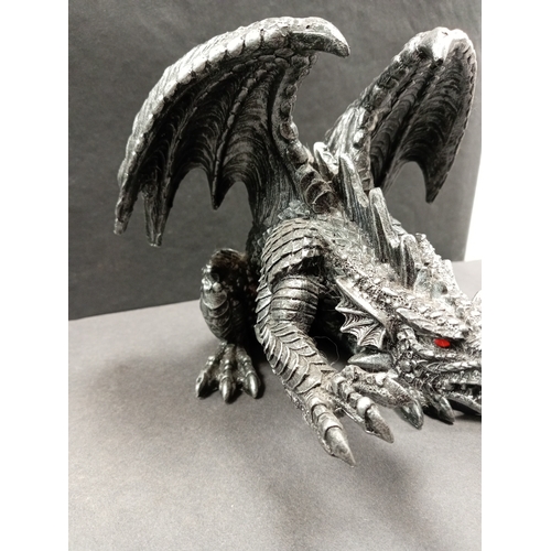 429 - Large resin dragon figure. H 18cm x W 16cm