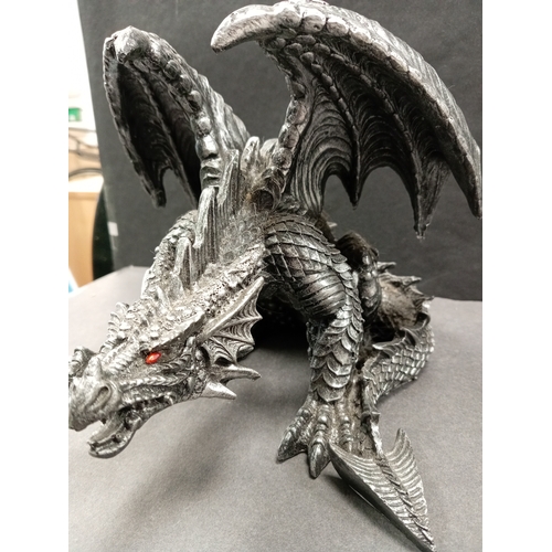 429 - Large resin dragon figure. H 18cm x W 16cm