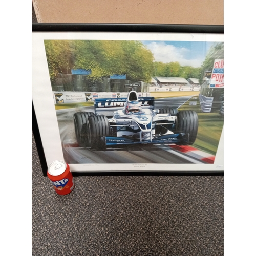 437 - BMW Williams F1 Jenson Button, limited edition print 16/500 by KW Davies 2000. H 48cm x W 67cm