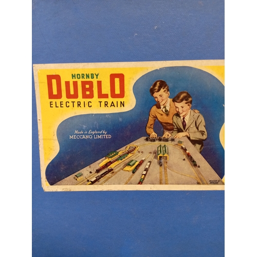 438 - Hornby Dublo Electric Train set in original box. Made in England by Mecca no limited.