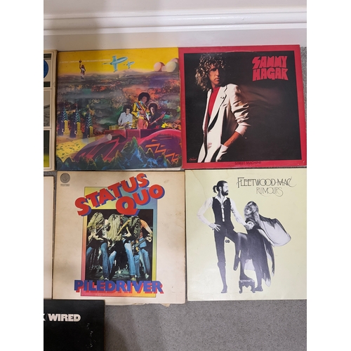 513 - Selection of vintage rock vinyl record albums in various conditions. To include The Rolling Stones, ... 