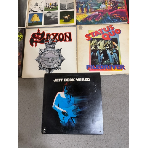 513 - Selection of vintage rock vinyl record albums in various conditions. To include The Rolling Stones, ... 